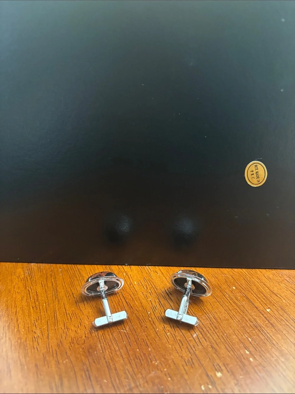 Jasper inspired oval cufflinks